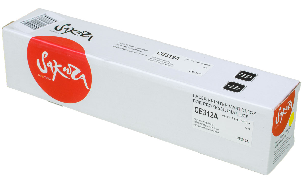 Sakura CE312A, Yellow тонер-картридж для HP LaserJet Pro CP1025/CP1025NWSACE312A Sakura CE312A, Yellow тонер-картридж для HP LaserJet Pro CP1025/CP1025NWSACE312AТонер-картридж Sakura CE312A для лазерных принтеров HP LaserJet Pro CP1025/CP1025NW является альтернативным решением для замены оригинальных картриджей. Он печатает с тем же качеством и имеет тот же ресурс, что и оригинальный картридж. В картриджах компании Sakura используется химический синтезированный тонер, который в отличие от дешевого тонера из перемолотого полимера, не царапает, а смазывает печатающий вал, что приводит к возможности многократных перезаправок картриджей. Такой подход гарантирует долгий срок службы принтера, превосходное качество и стабильность печати. Тонер-картриджи Sakura производятся при строгом соответствии стандартам ISO 9001 и ISO 14001, что подтверждено международными сертификатами.