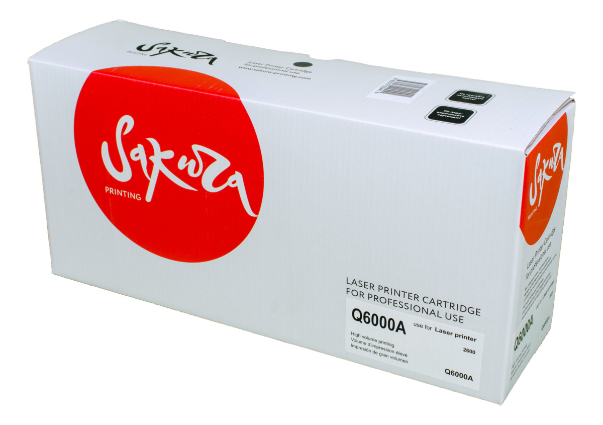 Sakura Q6000A, Black тонер-картридж для HP LaserJet 1600/2600n/2605/2605dn/2605dtn/CM1015/CM1017SAQ6000A Sakura Q6000A, Black тонер-картридж для HP LaserJet 1600/2600n/2605/2605dn/2605dtn/CM1015/CM1017SAQ6000AТонер-картридж Sakura Q6000A для лазерных принтеров HP LaserJet 1600/2600n/2605/2605dn/2605dtn/CM1015/CM1017 является альтернативным решением для замены оригинальных картриджей. Он печатает с тем же качеством и имеет тот же ресурс, что и оригинальный картридж. В картриджах компании Sakura используется химический синтезированный тонер, который в отличие от дешевого тонера из перемолотого полимера, не царапает, а смазывает печатающий вал, что приводит к возможности многократных перезаправок картриджей. Такой подход гарантирует долгий срок службы принтера, превосходное качество и стабильность печати. Тонер-картриджи Sakura производятся при строгом соответствии стандартам ISO 9001 и ISO 14001, что подтверждено международными сертификатами.