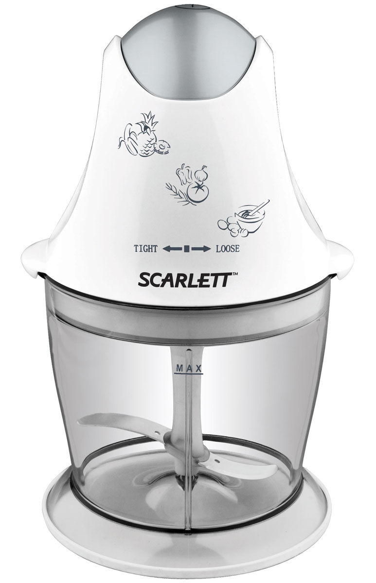 Scarlett SC-442, White измельчительSC-442_W Scarlett SC-442, White измельчительSC-442_WИзмельчитель Scarlett SC-442 моментально превратит любые продукты в однородное пюре. Можно быстро измельчить зелень или чеснок, нарубить лук, подготовить панировку из твердых сухариков, измельчить в мелкую крошку орехи или твердый сыр. Прибор имеет современный эргономичный дизайн, удобную съемную площадку для предотвращения скольжения, а также надежные съемные ножи из нержавеющей стали.