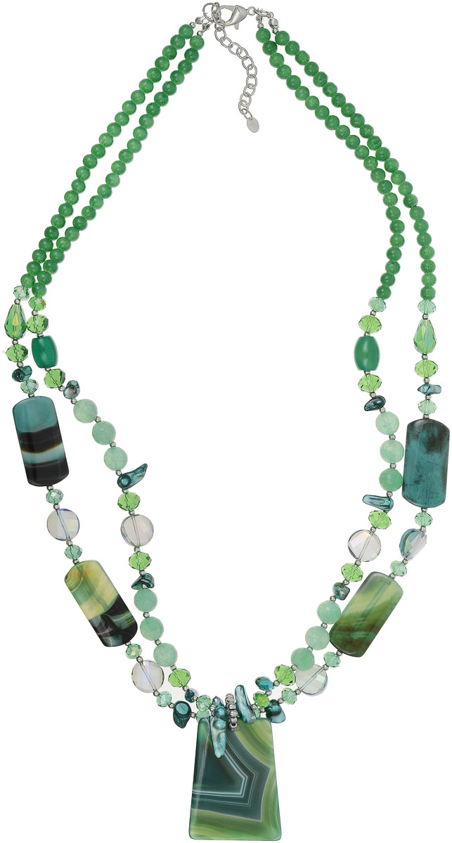 Колье Taya, цвет: зеленый. T-B-12703T-B-12703-NECK-GREEN Колье Taya, цвет: зеленый. T-B-12703T-B-12703-NECK-GREENБусы-колье Taya имеют удобную застежку-карабин сзади и цепочку для регулировки длины. Украшение выполнено в весенних зеленых тонах. Хризолит имеет магические свойства, он способен помочь решить сложные проблемы и отыскать нестандартные пути решения неловких ситуаций.