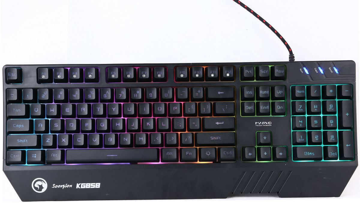 Marvo KG858, Black игровая клавиатураKG858 Marvo KG858, Black игровая клавиатураKG858Подсветка: RGB, 9 режимов Интерфейс: USB 2.0 Качество клавиш: 104 Мультимедиа: клавиши есть, через FN AntiGhosting Дренаж Отклик: 1 мс Кол-во одновременных нажатий: 19 KRO