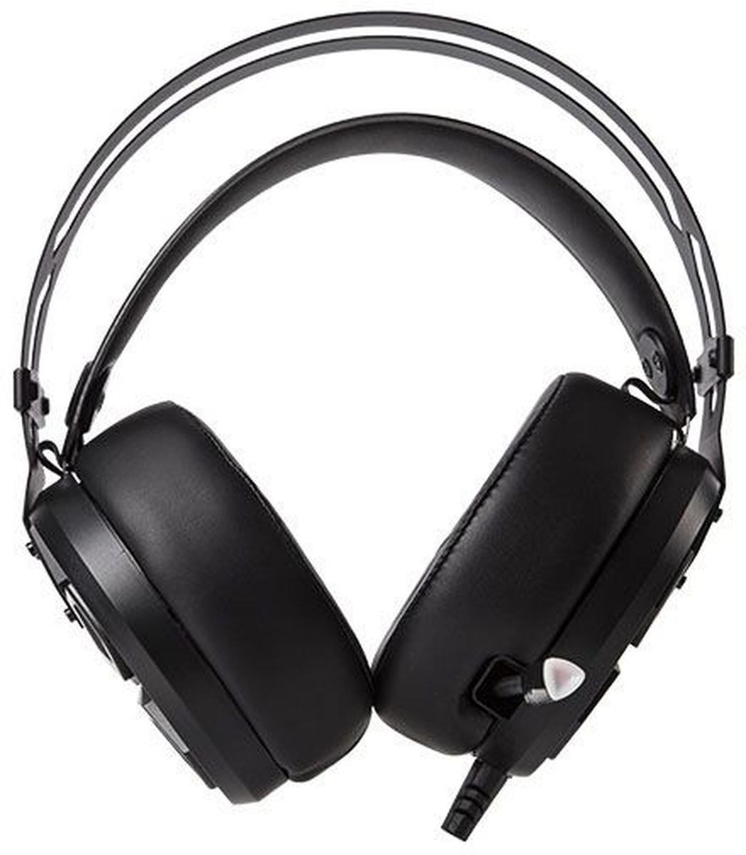 Marvo HG8925, Black игровые наушникиHG8925 Marvo HG8925, Black игровые наушникиHG8925Тип: стерео Микрофон на гибком подвесе, с возможностью убрать в корпус Тип микрофона: динамический Интерфейс подключения: 2x3.5 мм + USB Регулятор громкости Амбушюры: экокожа Подсветка: чашек и микрофона Кабель: в армированной виниловой оплетке, 2,3 м Особенности: великолепное качество звучания, металлическое оголовье