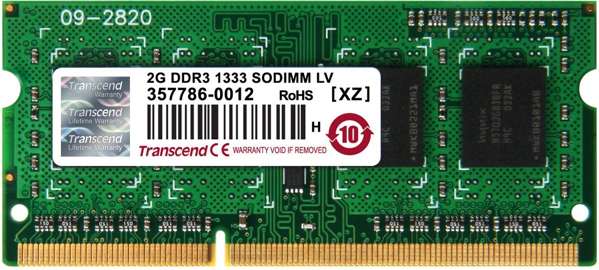 Transcend DDR3L SODIMM 2GB 1333МГц модуль оперативной памятиTS256MSK64W3N Transcend DDR3L SODIMM 2GB 1333МГц модуль оперативной памятиTS256MSK64W3NМиниатюрные размеры модуля памяти Transcend DDR3L SODIMM 2GB делают его подходящим для использования в ноутбуках. Частота 1333 МГц обеспечивает его высокую производительность (этот параметр легко можно отследить с помощью стандартного теста, проведенного любой операционной системой). Установка проста, не занимает много времени и не требует от вас наличия специальных знаний и умений. Модуль изготовлен из высококачественного текстолита, благодаря чему обладает очень высокой прочностью и долговечностью. Количество ранков: 1
