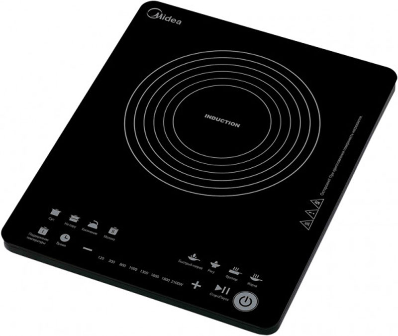 Midea MC-IN2102 индукционная настольная плитаMidea MC-IN2102 Midea MC-IN2102 индукционная настольная плитаMidea MC-IN2102Электроплитка Midea MC-IN2102 - надёжный и современный помощник хозяйкам в процессе приготовления блюд. Электроплитка обладает электронным типом управления. Спереди устройства расположена удобная сенсорная панель. Наличие звукового таймера делает использование электроплитки более удобным. С его помощью можно выставить необходимое время приготовления блюда с максимальной продолжительностью до 3 часов. Основной корпус электроплитки изготовлен из пластика, а варочная панель выполнена из прочной стеклокерамики. Процесс приготовления пищи осуществляется с помощью одной конфорки, работающей по индукционной технологии. Количество уровней мощности: 10 Количество программ: 8 Режим пауза Поддержание температуры