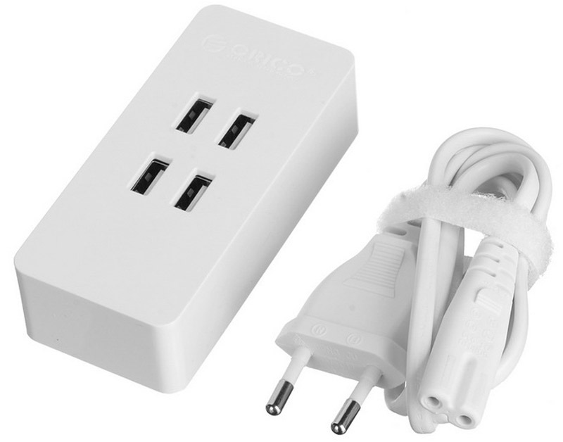 Orico DCV-4U-EU, White зарядное устройствоORICO DCV-4U-EU-WH Orico DCV-4U-EU, White зарядное устройствоORICO DCV-4U-EU-WHOrico DCV-4U способен самостоятельно определить подключённое к нему устройство и подобрать лучшие выходные параметры силы тока (до 2,4 А) и напряжений для быстрой и безопасной зарядки. Благодаря современным компонентам Orico DCV-4U получил высокий КПД в 85%. Зарядное устройство оборудовано защитой от перегрева, скачков напряжений в сети и превышения мощности зарядки. Красивый и минималистичный дизайн зарядного устройства Orico DCV-4U будет отлично смотреться в любом интерьере.