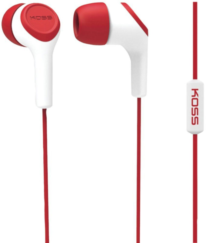 Koss KEB15i, Red наушники10102306 Koss KEB15i, Red наушники10102306Koss KEB15i - портативные наушники-вставки с функцией гарнитуры, разработанные на базе известной модели KEB15. Модель сочетает в себе стильный дизайн и легендарное качество Koss. Звукоизолирующие силиконовые амбушюры, расположенные под углом к чашкам, обеспечивают высокий уровень звукоизоляции и максимально комфортное прилегание к ушному каналу. Конструкция штекера с полужёстким сочленением увеличивает срок жизни шнура, оберегая его от повреждений. Максимум комфорта, стильный дизайн, большой выбор цветов Удобный штекер с углом 135 градусов Три вида амбушюр в комплекте