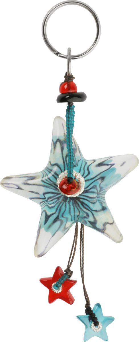 Брелок Lalo Treasures, цвет: голубой, красный. 47074707 Брелок Lalo Treasures, цвет: голубой, красный. 47074707Брелок Lalo Treasures изготовлен из ювелирной смолы ярких цветов. Он оформлен подвеской в форме звездочки и крепится к кольцу с помощью крепкого шнурка. Оригинальный брелок подчеркнет вашу индивидуальность, а также станет отличным подарком для любительниц модных новинок в мире аксессуаров.