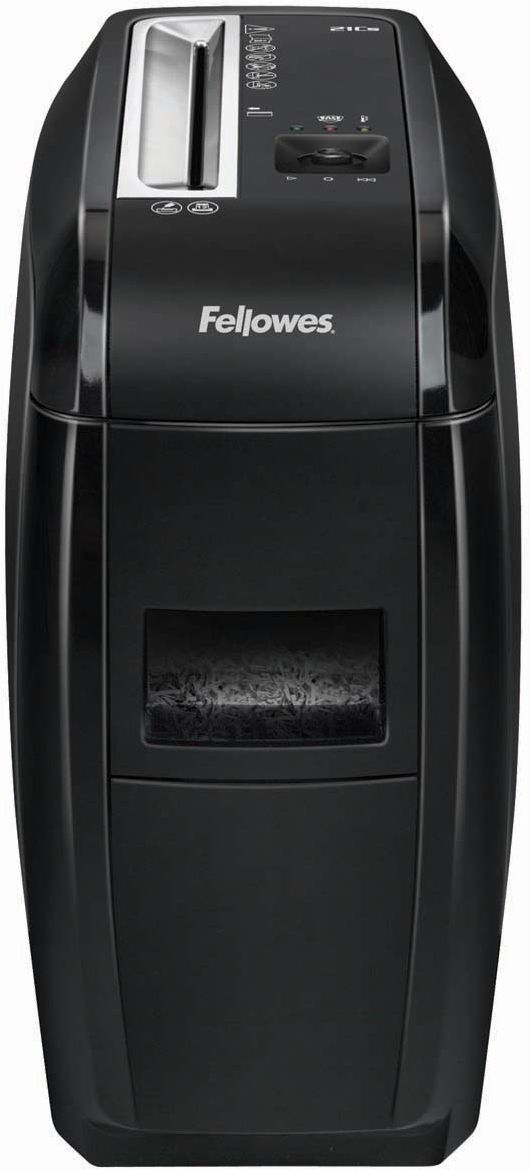 Fellowes Powershred 21Cs, Black шредерFS-43602 Fellowes Powershred 21Cs, Black шредерFS-43602Powershred 21Cs безопасный шредер с выдвижной корзиной для 1-3 пользователей. Рекомендуемая нагрузка до 120 листов в день. Производительность – 12листов. Перекрестная резка на фрагменты размером 4х52 мм обеспечивает P-3 уровень секретности по DIN 66399. Удобная выдвижная корзина позволит с легкостью удалять бумажные отходы. Окошко позволит оценить степень наполненности корзины.