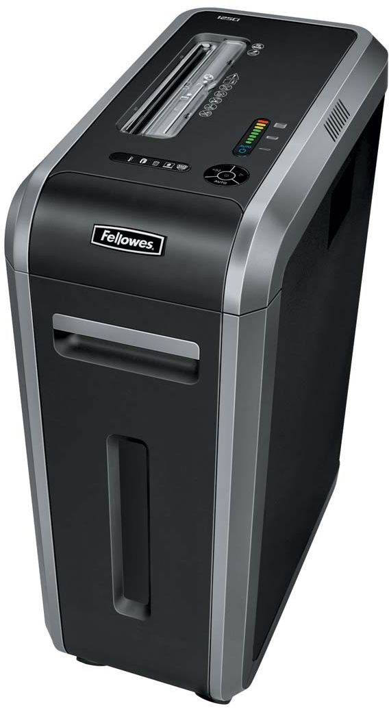 Fellowes Powershred 125Ci, Black шредерFS-46120 Fellowes Powershred 125Ci, Black шредерFS-46120Powershred 125Ci – высокотехнологичный шредер для использования в среднем офисе с увеличенным времени рабочего цикла 45 мин. Рекомендуемая нагрузка до 3000 листов в день. Производительность – 18 листов. Перекрестная резка на фрагменты размером 4х38мм соответствуют P-4 уровню секретности по DIN 66399. Высокопроизводительный шредер сосредоточил в себе все самые современные технологии уничтожения документов, повышающие безопасность и облегчающие работу с уничтожителем.