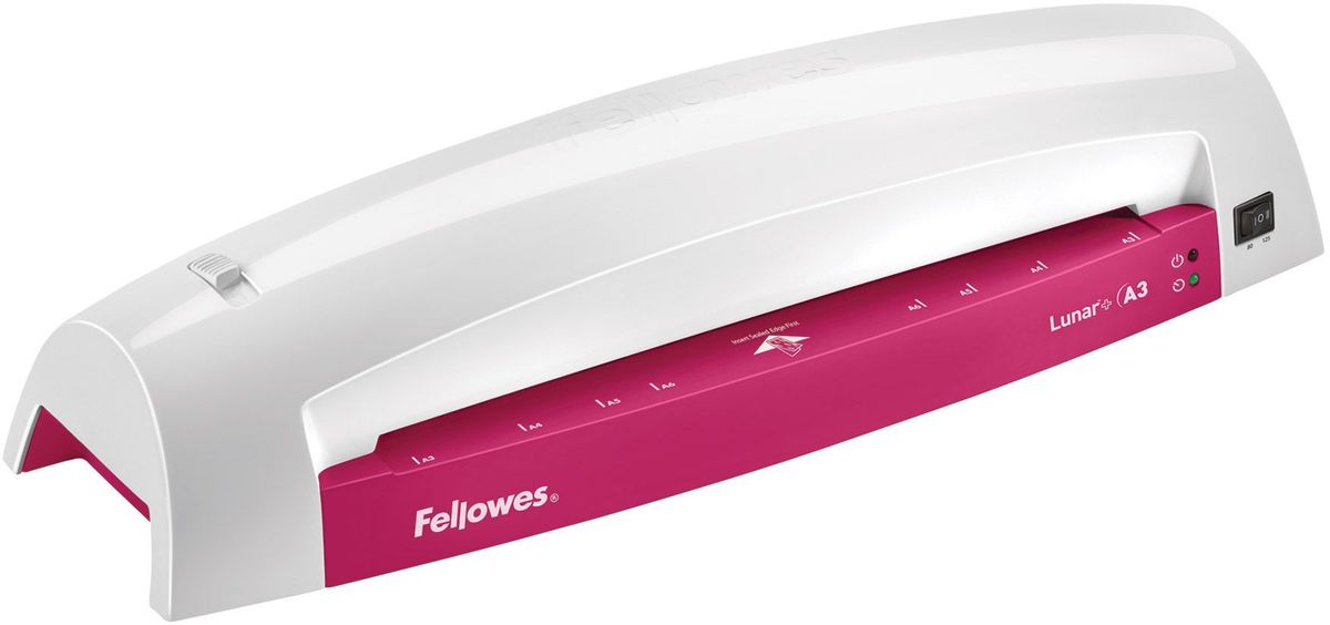 Fellowes Lunar+ A3, Grey Fucsia ламинаторFS-57427 Fellowes Lunar+ A3, Grey Fucsia ламинаторFS-57427Lunar A3+ – ламинатор начального уровня для домашнего офиса и использования время от времени. Ламинатор Lunar A3 предназначен для работы с пленкой 75/80/125 мкм