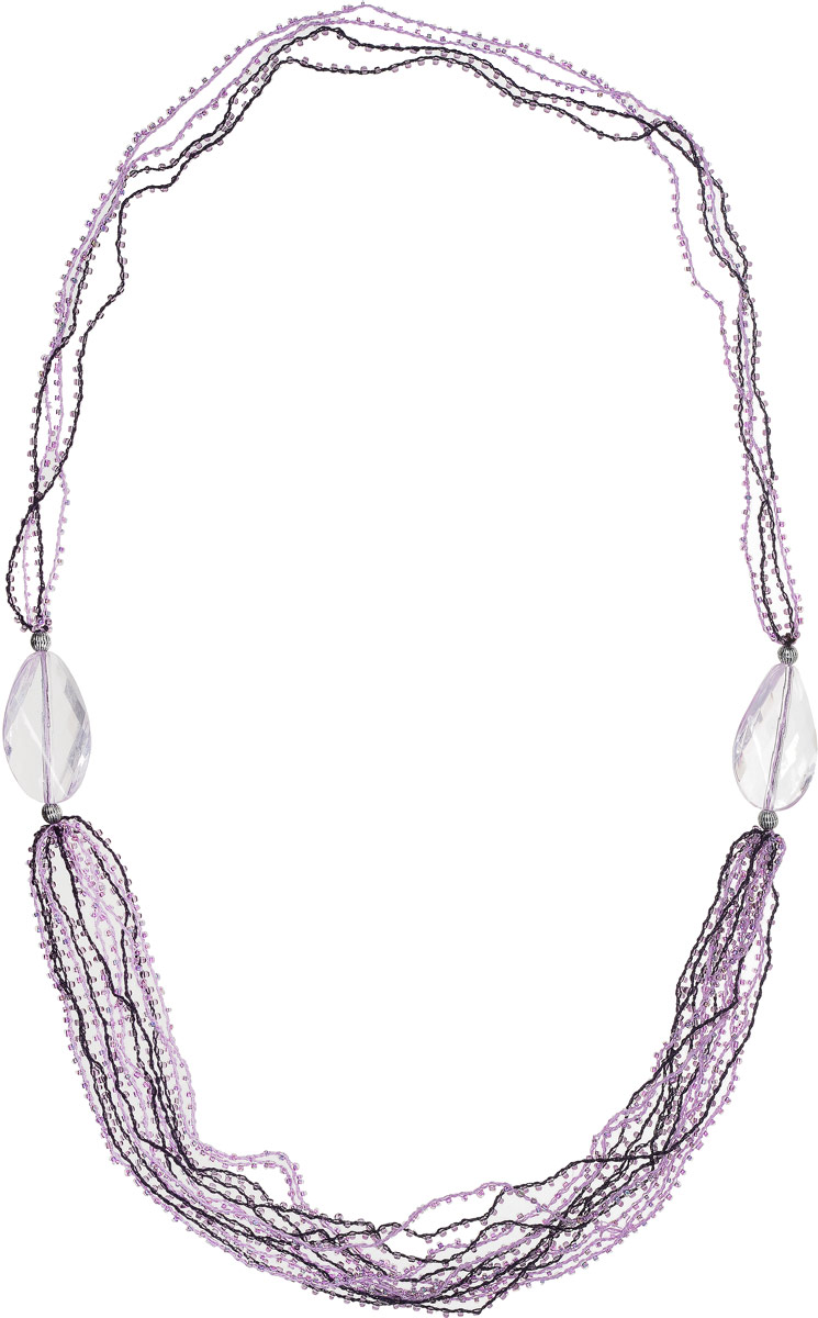 Ожерелье Art-Silver, цвет: фиолетовый. 28882-32028882-320 Ожерелье Art-Silver, цвет: фиолетовый. 28882-32028882-320Ожерелье Art-Silver на текстильной нитке оформлено полимерными и металиическими бусинами, дополнено бисером.