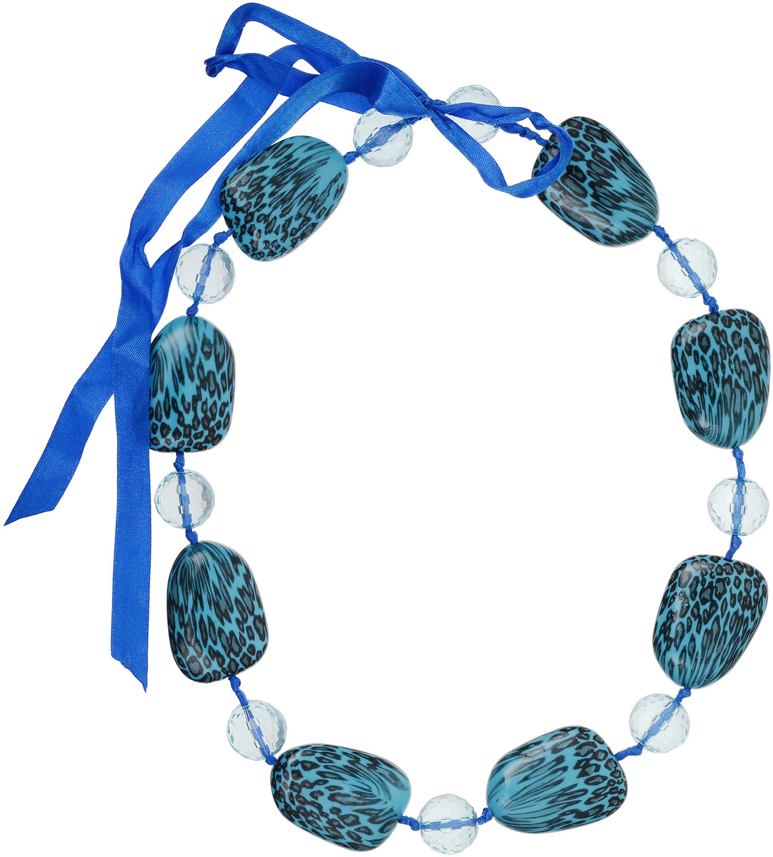 Ожерелье Art-Silver, цвет: бирюзовый. 35355-48235355-482 Ожерелье Art-Silver, цвет: бирюзовый. 35355-48235355-482Ожерелье Art-Silver на текстильной основе оформлено крупными искусственными камнями и бусинами. Модель завязывается на ленту.
