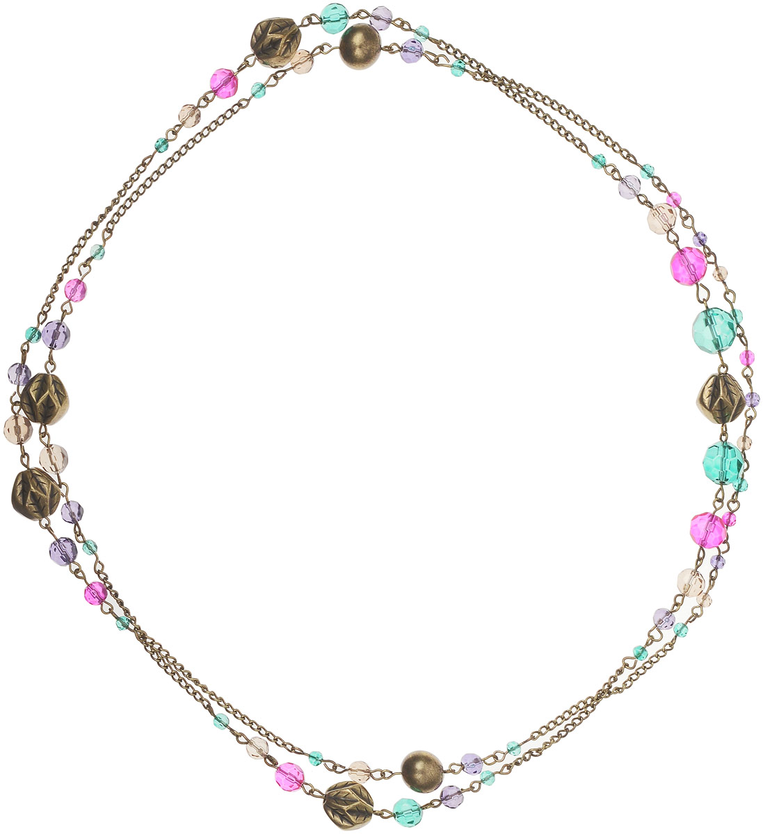 Ожерелье Art-Silver, цвет: золотой. 44097-39644097-396 Ожерелье Art-Silver, цвет: золотой. 44097-39644097-396Ожерелье Art-Silver выполнено из бижутерного сплава, оформлено крупными бусинами и кристаллами. Модель застегивается на карабин и регулируется по длине.