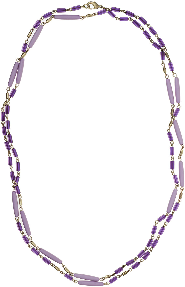 Ожерелье Art-Silver, цвет: фиолетовый. 25771-27625771-276 Ожерелье Art-Silver, цвет: фиолетовый. 25771-27625771-276Ожерелье Art-Silver выполнено из бижутерного сплава и дополнено элементами из полимера. Модель застегивается на карабин.