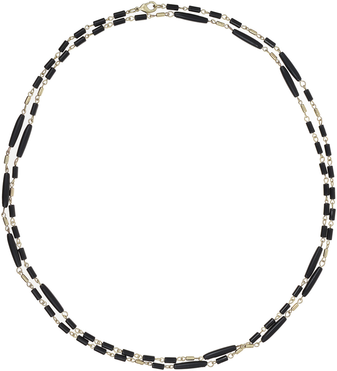 Ожерелье Art-Silver, цвет: черный. 25770-27625770-276 Ожерелье Art-Silver, цвет: черный. 25770-27625770-276Ожерелье Art-Silver выполнено из бижутерного сплава, оформлено крупными бусинами и цепочками с мелким плетением. Модель застегивается на карабин и регулируется по длине.