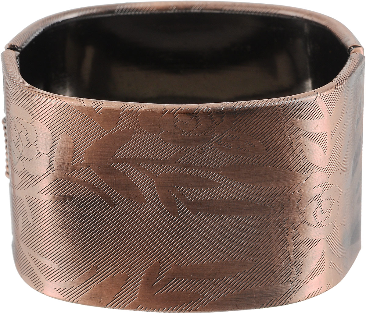 Браслет женский Art-Silver, цвет: медный. 50-03506053-23250-03506053-232 Браслет женский Art-Silver, цвет: медный. 50-03506053-23250-03506053-232Браслет Art-Silver выполнен из бижутерного сплава и оформлен гравировкой в виде цветов. Модель застегивается на шарнирный замок.