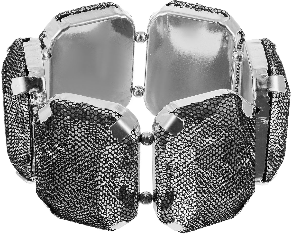 Браслет женский Art-Silver, цвет: серебряный, черный. 13096-23413096-234 Браслет женский Art-Silver, цвет: серебряный, черный. 13096-23413096-234Браслет Art-Silver выполнен из бижутерного сплава и крупных кристаллов, дополненных сетчатым покрытием. Модель на эластичной резинке.