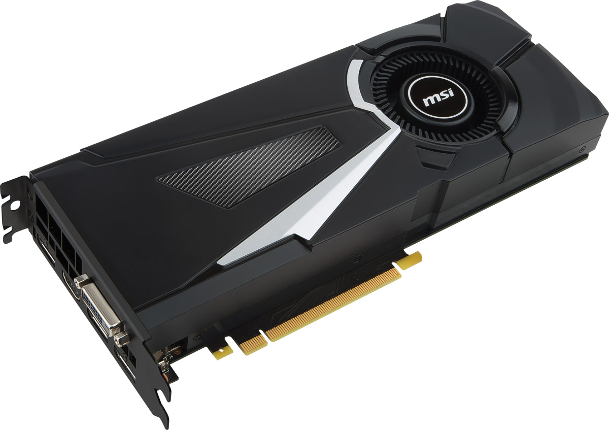 MSI GeForce GTX 1080 OC Aero 8Gb видеокарта (GTX 1080 AERO 8G OC)GTX 1080 AERO 8G OC MSI GeForce GTX 1080 OC Aero 8Gb видеокарта (GTX 1080 AERO 8G OC)GTX 1080 AERO 8G OCMSI GeForce GTX 1080 OC Aero демонстрирует наивысшую производительность и поддерживает передовые технологии NVIDIA GameWorks и GeForce Experience в самых современных компьютерных играх. Видеокарта GTX 1080 на основе графического ядра Pascal демонстрирует высочайшую производительность и энергоэффективность, а такие особенности как, ультра-быстрые транзисторы FinFET и поддержка DirectX 12, способствуют плавному геймплею и высокой скорости в играх. Ядро Pascal разработано специально для работы с дисплеями следующего поколения, включая решения для виртуальной реальности, ультра-высокое разрешение и подключение нескольких мониторов. Технологии NVIDIA GameWorks обеспечивают максимально плавный геймплей и кинематографическое качество. Кроме этого, становится возможным осуществлять захват видео с революционно новыми возможностями - углом обзора 360 градусов. Откройте для себя новое поколение виртуальной реальности, минимальные задержки и...