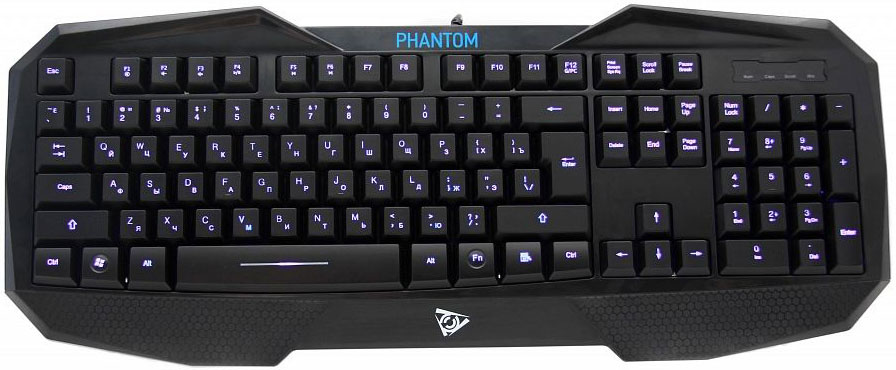 Qcyber Phantom, Black игровая клавиатураQC-03-004DV01 Qcyber Phantom, Black игровая клавиатураQC-03-004DV01Подсветка клавиш: 1 цвет, anti-ghosting, водонепроницаемый корпус, USB2.0.