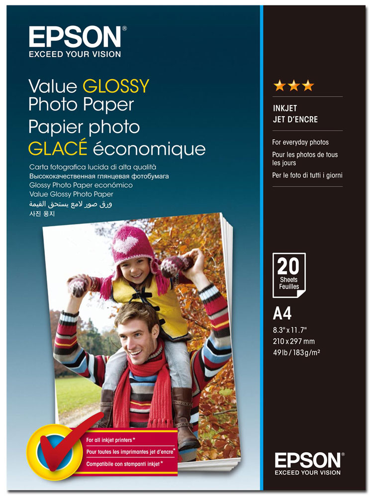 Epson C13S400035 Value Glossy фотобумага A4, 20 листовC13S400035 Epson C13S400035 Value Glossy фотобумага A4, 20 листовC13S400035Epson C13S400035 Value Glossy - качественная глянцевая фотобумага с покрытием, предназначенная для печати высококачественных фотографий.