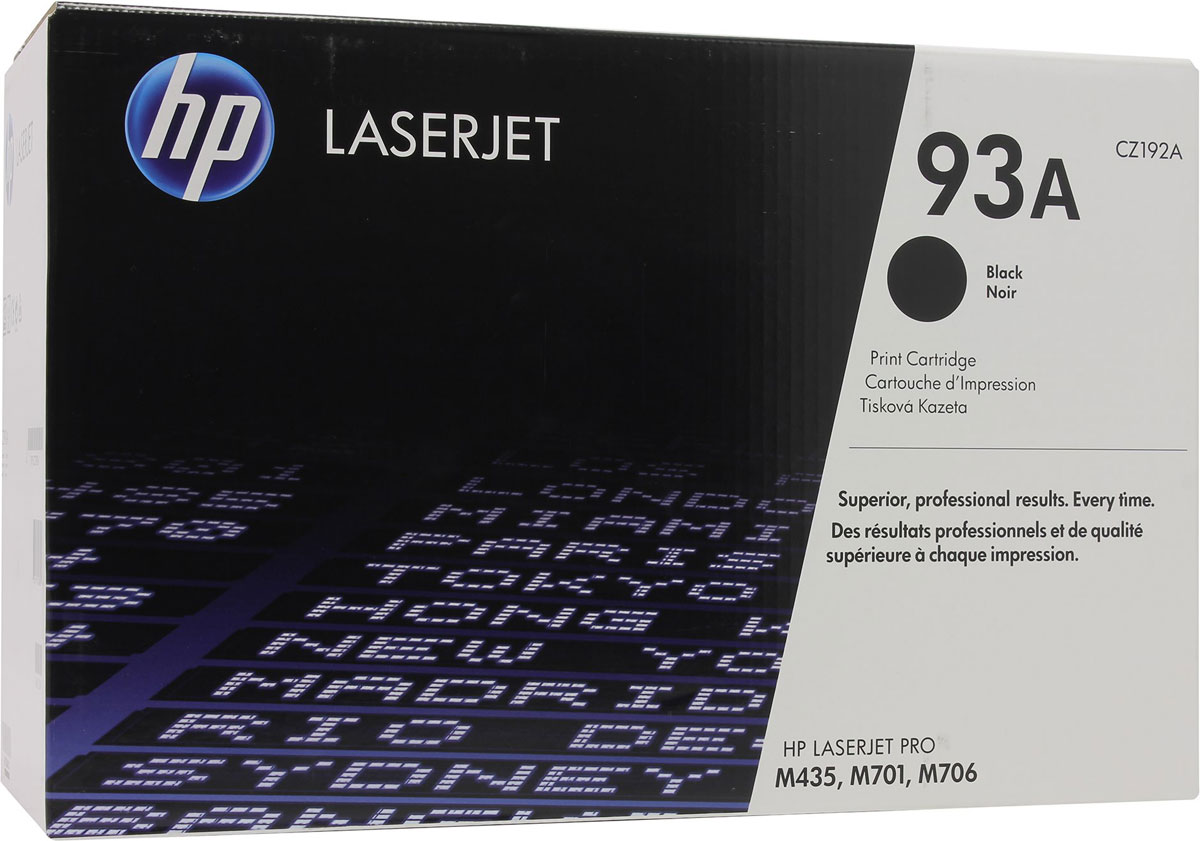 HP CZ192A, Black тонер-картридж для LaserJet Pro M435CZ192A HP CZ192A, Black тонер-картридж для LaserJet Pro M435CZ192AОригинальные лазерные картриджи HP 93 LaserJet обеспечивают профессиональное качество печати деловых документов. Вы сможете повысить производительность и при этом сэкономить время и расходные материалы. Эти надежные картриджи специально разработаны для использования с МФП HP LaserJet Pro. Оригинальные лазерные картриджи HP — гарантия качества каждого отпечатка. Забудьте о повторной печати, напрасно потраченных расходных материалах и дорогостоящих задержках, которые могут возникнуть при работе с повторно заправленными картриджами. Поддержите развитие своего бизнеса. Оригинальные лазерные картриджи HP обеспечивают безотказную печать неизменно высокого качества, позволяя компании развиваться, оставаясь в рамках бюджета. Замена оригинальных лазерных картриджей HP и возобновление печати занимает всего несколько секунд. Эти картриджи были специально разработаны для МФП HP LaserJet Pro. В комплекте поставки также идет тонер и барабан — все необходимое для...