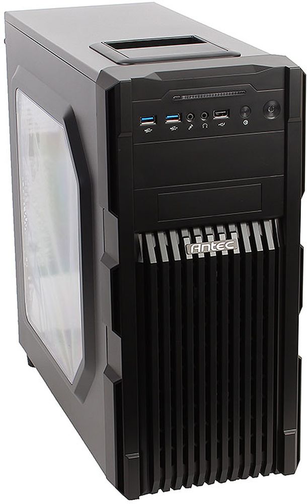 Antec GX200 Blue компьютерный корпус0-761345-15202-0 Antec GX200 Blue компьютерный корпус0-761345-15202-0Antec GX200 Blue - практичный стальной черный корпус формата Midi-Tower для ПК, с синей LED подсветкой, который имеет передний вентиляционный гриль со сменным фильтром. Корпус способен вместить материнские платы до типоразмера ATX, производительные видеокарты длиной до 380 мм, и процессорные системы охлаждения высотой до 158 мм. В данной модели имеются крепления для одного 2.5-дюймового и четырех 3.5-дюймовых накопителей. Число слотов расширения равно семи. На верхней части корпуса есть удобный отсек для хранения аксессуаров и мобильных устройств. Спереди можно подключить внешние устройства к двум портам USB 3.0.