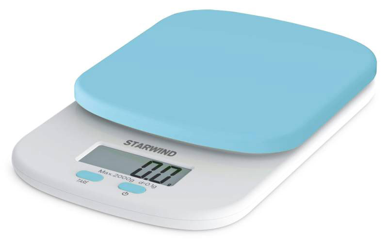 Starwind SSK2156, Blue весы кухонныеSSK2156 Starwind SSK2156, Blue весы кухонныеSSK2156Кухонные электронные весы Starwind SSK2156 - незаменимый помощник современной хозяйки. Они помогут точно взвесить любые продукты и ингредиенты. Кроме того, позволят людям, соблюдающим диету, контролировать количество съедаемой пищи и размеры порций. Предназначены для взвешивания продуктов с точностью измерения 1 грамм.