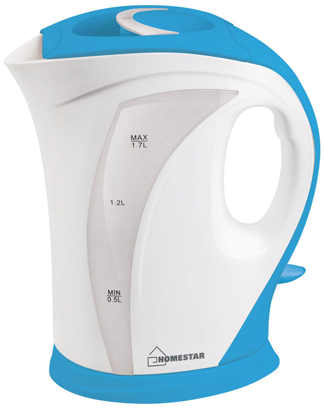 HomeStar HS-1006, White Blue электрический чайник54 002684 HomeStar HS-1006, White Blue электрический чайник54 002684Электрический чайник HomeStar HS-1006 прост в управлении и долговечен в использовании. Изготовлен из высококачественных материалов. Прозрачное окошко позволяет определить уровень воды. Мощность 2200 Вт вскипятит 1,7 литра воды в считанные минуты. Для обеспечения безопасности при повседневном использовании предусмотрены функция автовыключения, а также защита от включения при отсутствии воды.