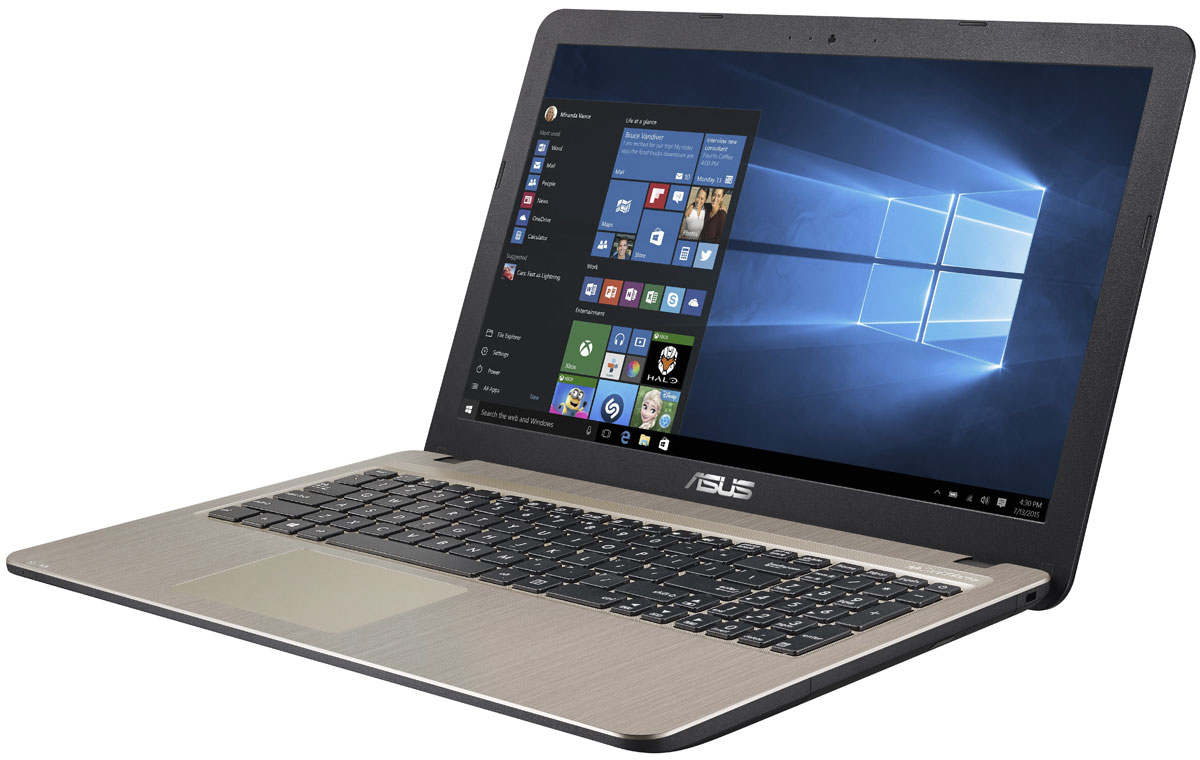 ASUS X540LJ-XX528T, Chocolate BlackX540LJ-XX528T ASUS X540LJ-XX528T, Chocolate BlackX540LJ-XX528TASUS X540LJ - это современный стильный ноутбук для ежедневного использования как дома, так и в офисе. Для быстрого обмена данными с периферийными устройствами ASUS X540LJ предлагает высокоскоростной порт USB 3.1 (5 Гбит/с), выполненный в виде обратимого разъема Type-C. Его дополняют традиционные разъемы USB 2.0 и USB 3.0. В число доступных интерфейсов также входят HDMI и VGA, которые служат для подключения внешних мониторов или телевизоров, и разъем проводной сети RJ-45. Кроме того, у данной модели имеются оптический привод и кард-ридер формата SD/SDHC/SDXC. Благодаря эксклюзивной аудиотехнологии SonicMaster встроенная аудиосистема ноутбука может похвастать мощным басом, широким динамическим диапазоном и точным позиционированием звуков в пространстве. Кроме того, ее звучание можно гибко настроить в зависимости от предпочтений пользователя и окружающей обстановки. Круглые динамики с большими резонансными камерами (19,4 см3) обеспечивают...