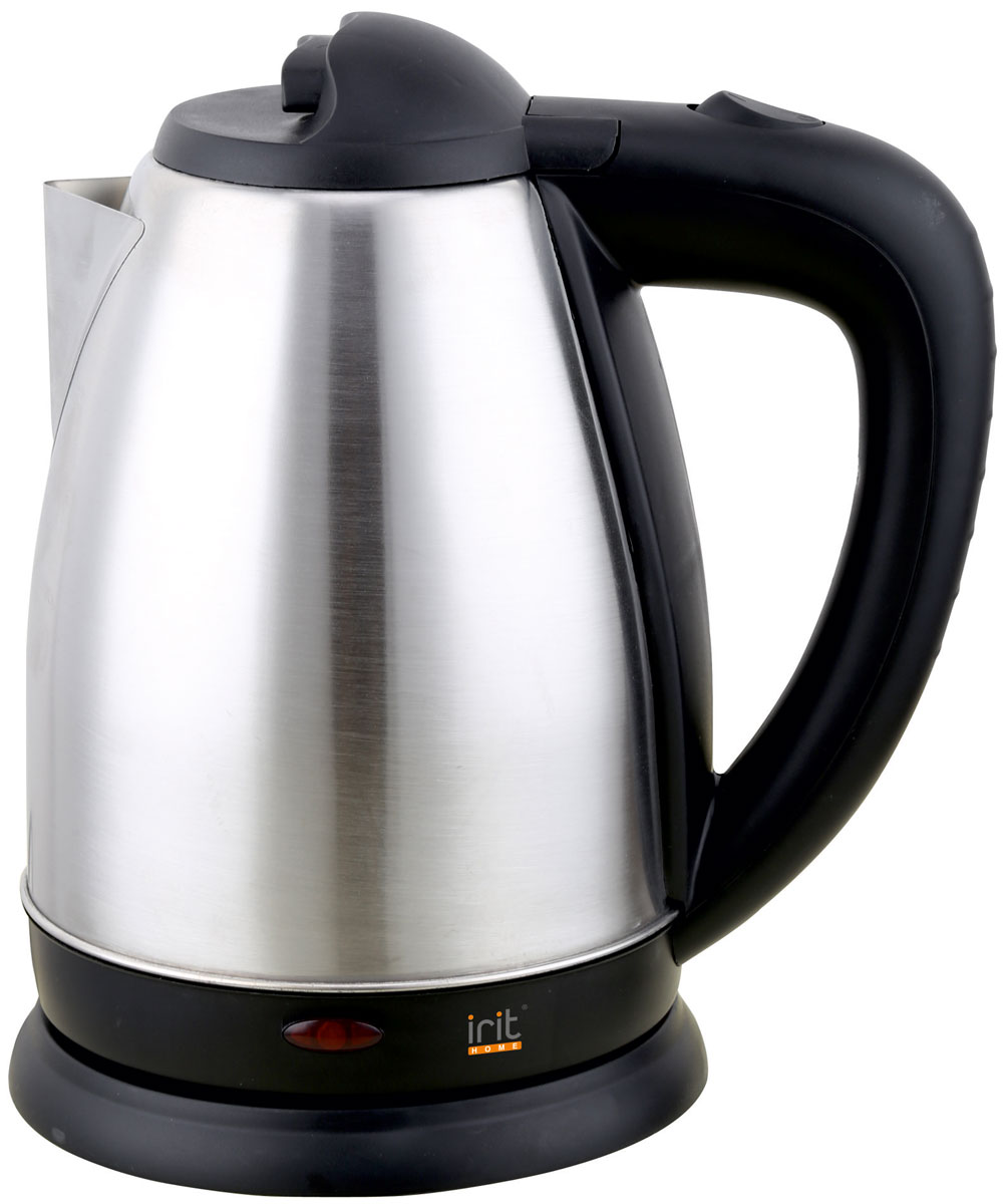 Irit IR-1321 электрический чайник79 01904 Irit IR-1321 электрический чайник79 01904Электрический чайник Irit IR-1321 прост в управлении и долговечен в использовании. Изготовлен из высококачественных материалов. Прозрачное окошко позволяет определить уровень воды. Мощность 1500 Вт вскипятит 1,8 литра воды в считанные минуты. Беспроводное соединение позволяет вращать чайник на подставке на 360°. Для обеспечения безопасности при повседневном использовании предусмотрены функция автовыключения, а также защита от включения при отсутствии воды.