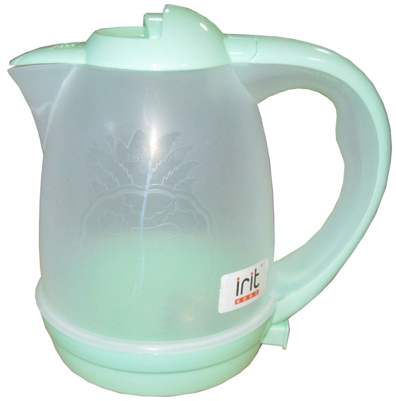 Irit IR-1119 электрический чайник79 02446 Irit IR-1119 электрический чайник79 02446Электрический чайник Irit IR-1119 прост в управлении и долговечен в использовании. Корпус изготовлен из термостойкого пластика. Мощность 600 Вт быстро вскипятит 2,6 литра воды.