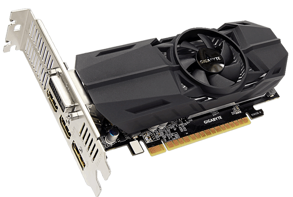 Gigabyte GeForce GTX 1050 Ti OC Low Profile 4G 4GB видеокартаGV-N105TOC-4GL Gigabyte GeForce GTX 1050 Ti OC Low Profile 4G 4GB видеокартаGV-N105TOC-4GLВидеокарта Gigabyte GeForce GTX 1050 Ti OC Low Profile 4G создана, чтобы удовлетворить все требования опытных игроков. Основано на решении NVIDIA, архитектура GPU Pascal GPU. Технология NVIDIA GameWorks поддерживает последние требования современных мониторов, включая VR, мониторы с ультра высоким разрешением, так же обеспечивает плавный игровой процесс, кинематографический опыт, возможность захвата изображения 360 даже в VR. Откройте для себя новое поколение VR, с низким показателем задержки, наушниками последнего поколения, благодаря технологии NVIDIA VRWorks. VR аудио (звуковые эффекты), реалистичная графика и физика предметов, позволяют вам прочувствовать и услышать каждый момент. При производстве карты используются дроссели и конденсаторы высокого качества, благодаря этому факту графическая карта обеспечивает выдающуюся производительность и долговечность системы. Одним простым действием в программном обеспечении XTREME...
