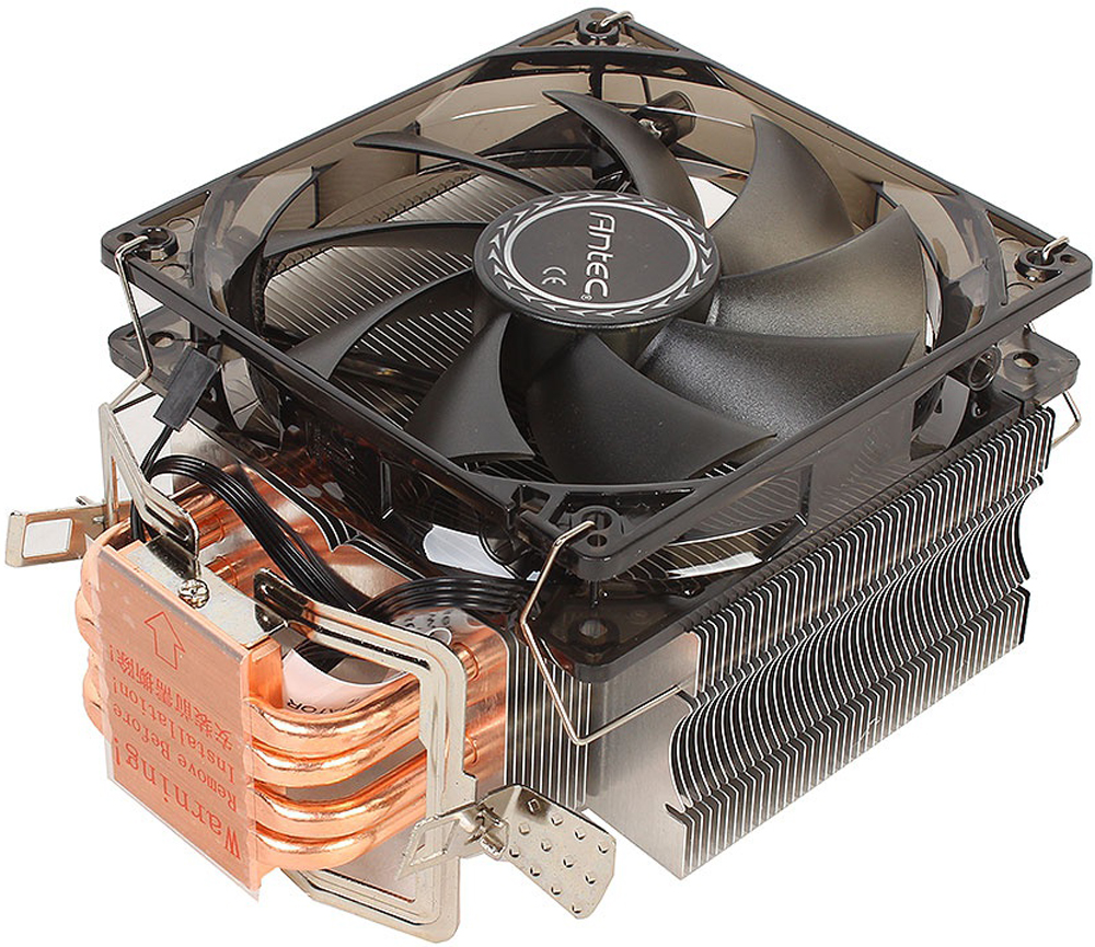 Antec C400 система охлаждения для процессора0-761345-10920-8 Antec C400 система охлаждения для процессора0-761345-10920-8Победите тепло, которое генерирует процессор, и добейтесь более эффективной работы с помощью кулера Antec C400. Конструкция C400 обеспечивает его совместимость с гнездами ведущих процессоров для настольных ПК от Intel и AMD. Этот высокоэффективный кулер для ЦП имеет исключительно тихий 120-мм вентилятор с широтно- импульсная модуляция (ШИМ), который направляет воздушный поток вниз, обеспечивая охлаждение и для ЦП, и для чипсета, а также имеет четыре тепловые трубки для максимальной теплопередачи.
