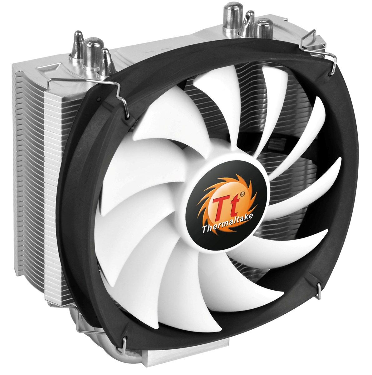 Thermaltake Frio Silent 12 система охлаждения для процессораCL-P001-AL12BL-B Thermaltake Frio Silent 12 система охлаждения для процессораCL-P001-AL12BL-BFrio Silent 12 - это новинка от Thermaltake из серии кулеров Frio Silent. Новинка унаследовала башенный дизайн с узкими пластинами радиатора. Это позволяет добиться большего пространства вокруг процессорного разъема для установки высокопроизводительных оверклокерских модулей оперативной памяти. Специально спроектированный 120 мм охлаждающий вентилятор имеет высокую эффективность и низкий уровень шума. Frio Slient 12 решает проблему установки модулей оперативной памяти с высокими радиаторами, помогая при этом еще и улучшить качество их охлаждения. Специальные охлаждающие пластины радиатора толщиной 0,4 мм не только стильно выглядят, но и позволяют быстро отводить тепло. 3 медные тепловые трубки диаметром по 8 мм соприкасаются с поверхностью крышки процессора по технологии прямого контакта, что позволяет ускорить процесс охлаждения. Уникальный 120 мм ШИМ вентилятор в низким уровнем шума и высокой эффективностью охлаждения....