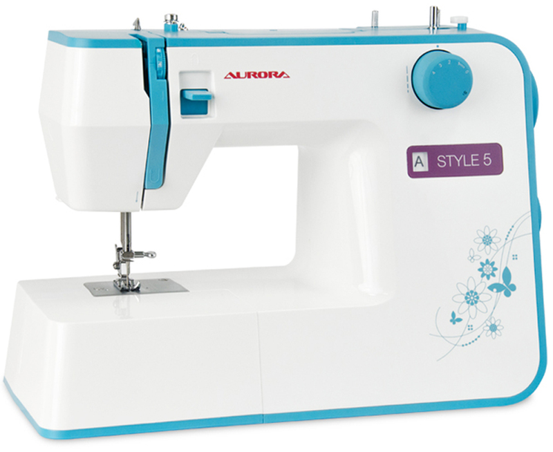 Aurora Style 5 швейная машинаStyle 5 Aurora Style 5 швейная машинаStyle 5Швейная машина Aurora Style 5 – это сочетание дизайнерских решений с простотой управления. Тихая работа благодаря особой защите двигателя, форма корпуса разработана в европейском бюро и запатентована. Вы по достоинству оцените тактильные ощущения от управления машиной благодаря специальному покрытию Soft touch на селекторе выбора операций, регуляторе длины стежка и маховом колесе. Катушкодержатели и адаптер для лапки выполнены из металла, а резиновые регулируемые ножки минимизируют вибрацию при работе. В сердце машины классический вертикальный челнок. Машина выполняет 19 швейных операций, среди которых полуавтоматическая петля, прямые строчки, зигзаг, потайные швы для подшивки низа, декоративные строчки для украшения вашего проекта и усиленные строчки для тяжелых материалов. Поддерживается шитье двойной иглой.