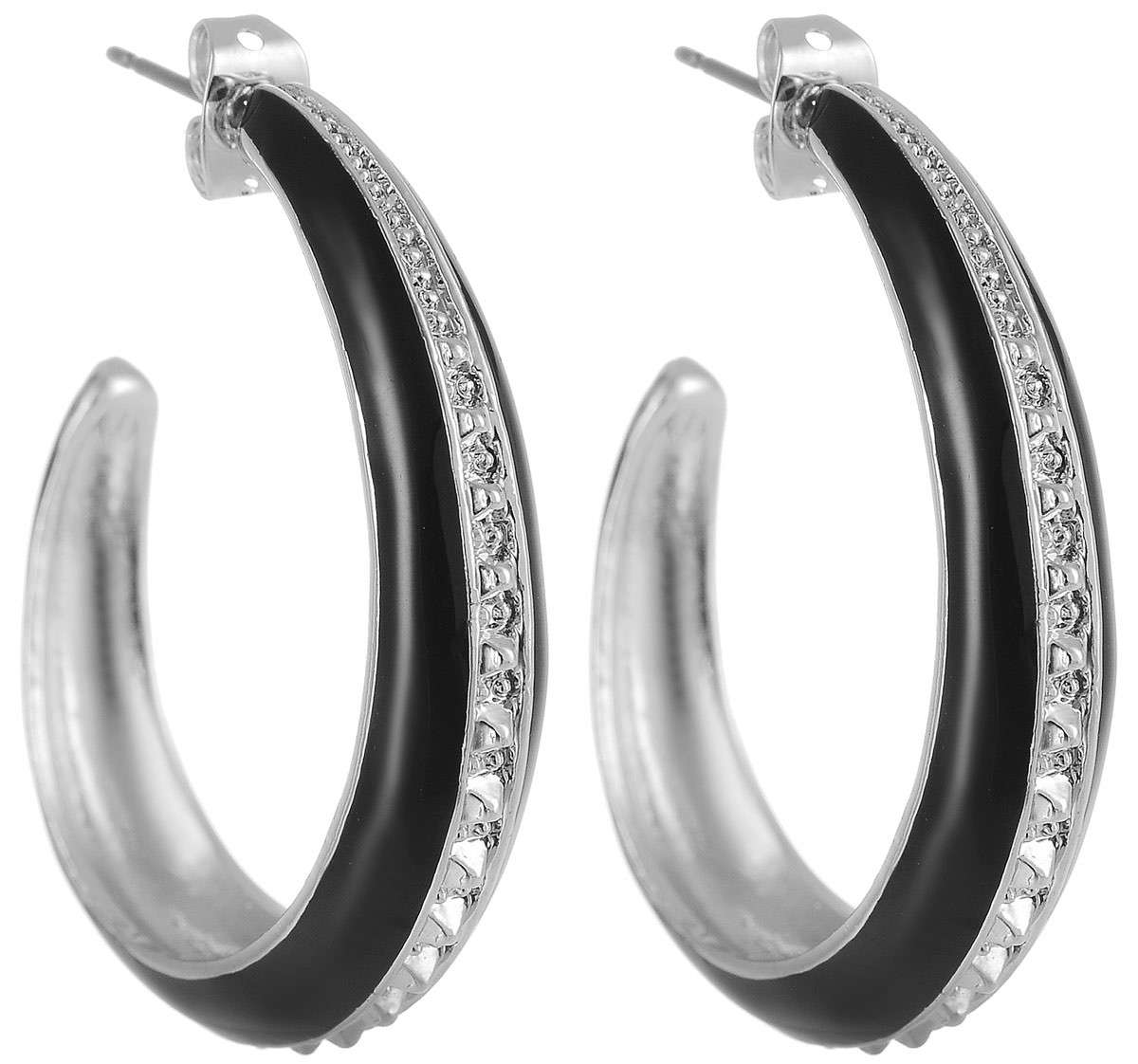 Серьги Art-Silver, цвет: черный. 2989-5202989-520 Серьги Art-Silver, цвет: черный. 2989-5202989-520Стильные серьги Art-Silver выполнены из бижутерного сплава. Серьги оформлены оригинальными декоративными вставками. Серьги выполнены с замками-гвоздиками. Такие серьги будут ярким дополнением вашего образа.