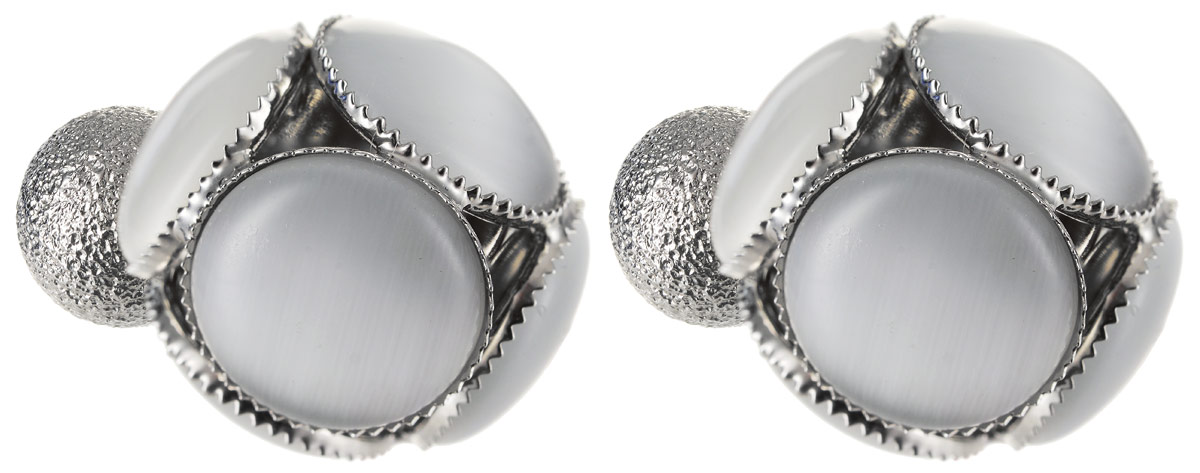 Серьги Art-Silver, цвет: серебряный. КФ16-514КФ16-514 Серьги Art-Silver, цвет: серебряный. КФ16-514КФ16-514Бижутерный сплав, кош.глаз.
