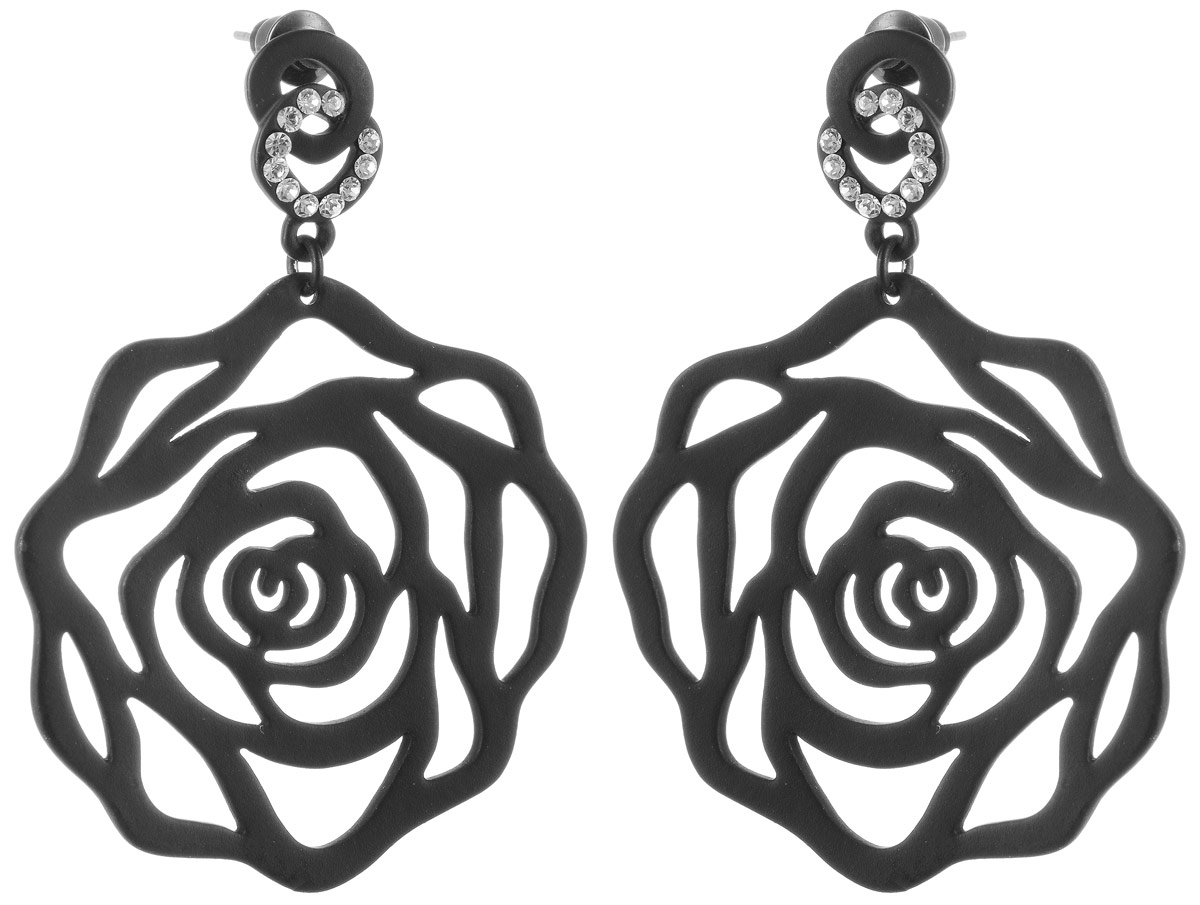 Серьги Art-Silver, цвет: черный. 134-500134-500 Серьги Art-Silver, цвет: черный. 134-500134-500Стильные серьги Art-Silver выполнены из бижутерного сплава. Серьги оформлены оригинальными декоративными вставками. Серьги выполнены с замками-гвоздиками. Такие серьги будут ярким дополнением вашего образа.
