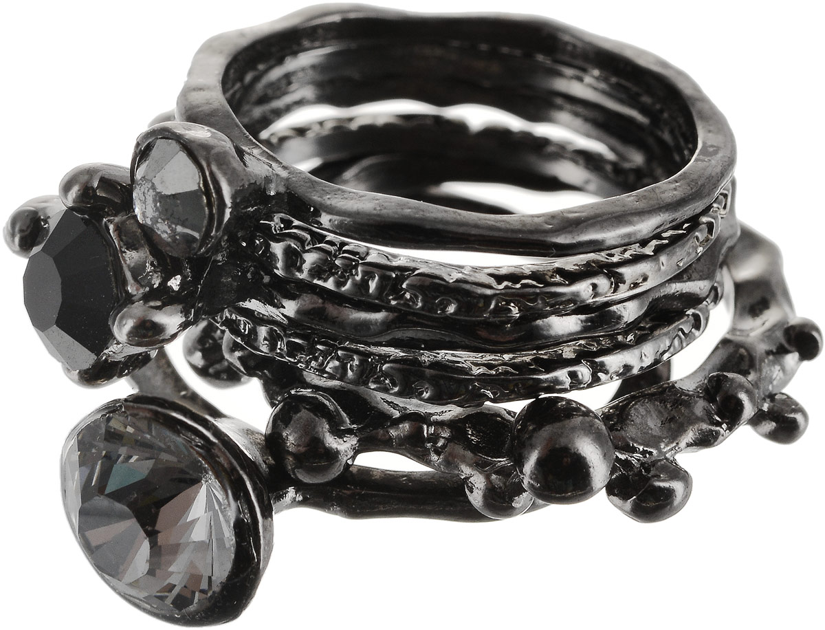 Кольцо Art-Silver, цвет: черный. 15272-310. Размер 17,515272-310 Кольцо Art-Silver, цвет: черный. 15272-310. Размер 17,515272-310Оригинальное кольцо Art-Silver выполнено из бижутерного сплава с гальваническим покрытием. Кольцо украшено декоративными вставками и состоит из нескольких частей, которые можно одевать в разном порядке. Элегантное кольцо Art-Silver превосходно дополнит ваш образ и подчеркнет отменное чувство стиля своей обладательницы.