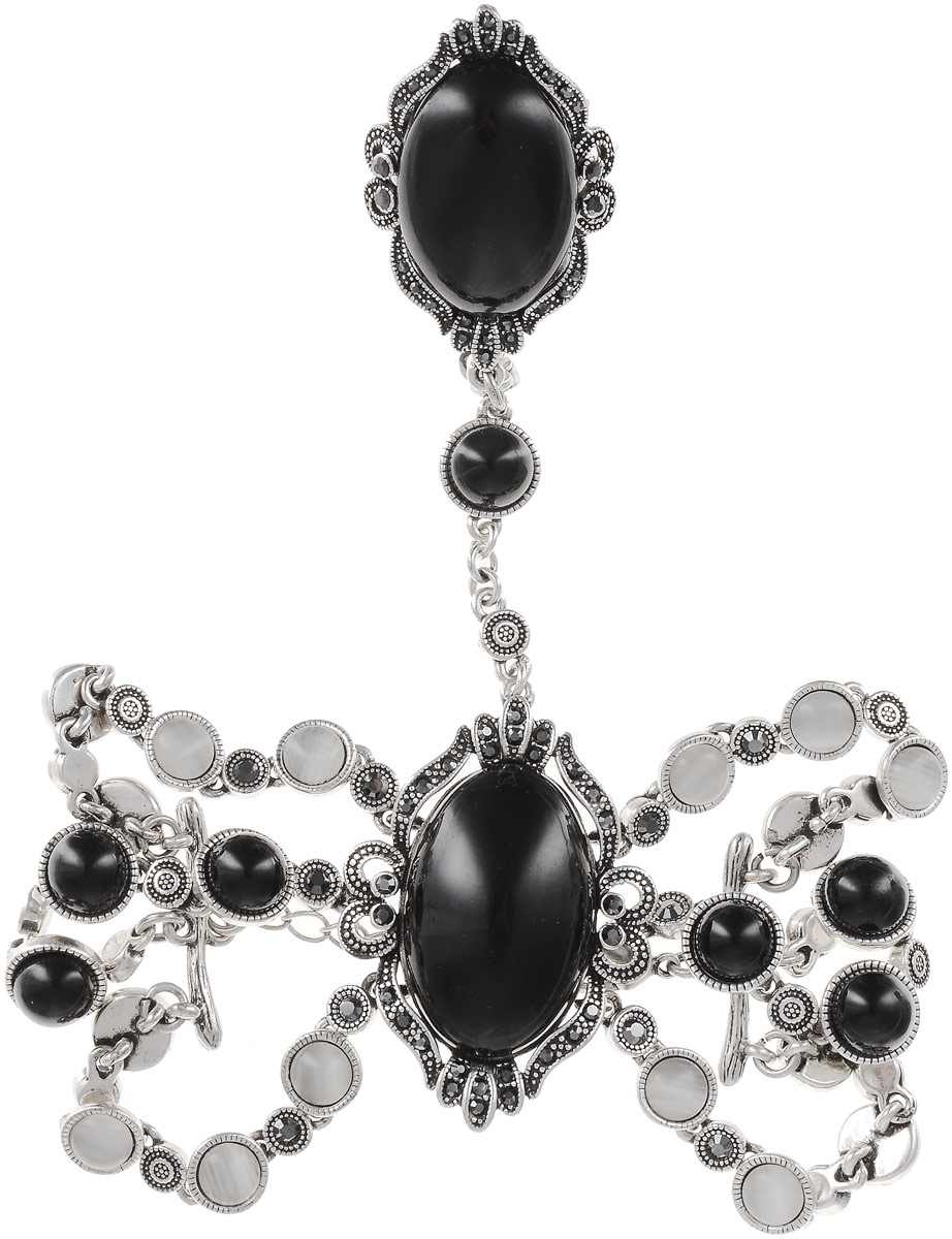 Комплект украшений женский Art-Silver, цвет: серебряный. 065588-002-2873. Размер 16,5065588-002-2873 Комплект украшений женский Art-Silver, цвет: серебряный. 065588-002-2873. Размер 16,5065588-002-2873Бижутерный сплав, куб.циркон, полимер, кош.глаз.