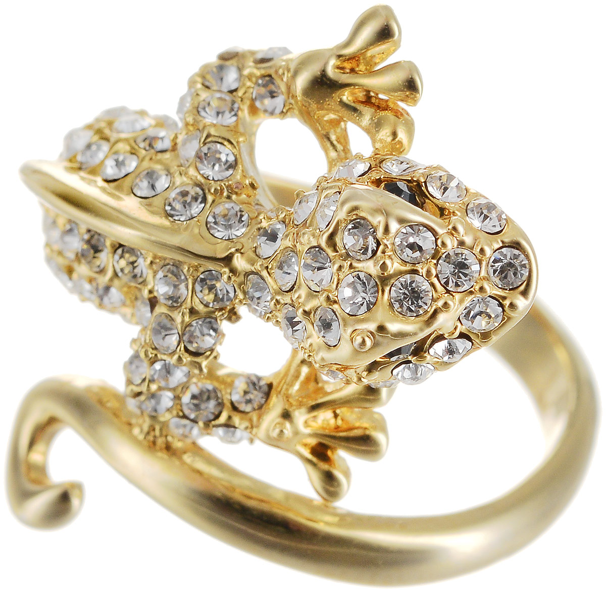 Кольцо Art-Silver, цвет: золотой. КЦ1310-550. Размер 18КЦ1310-550 Кольцо Art-Silver, цвет: золотой. КЦ1310-550. Размер 18КЦ1310-550Оригинальное кольцо Art-Silver выполнено из бижутерного сплава с гальваническим покрытием. Кольцо в виде ящерицы украшено декоративными вставками. Элегантное кольцо Art-Silver превосходно дополнит ваш образ и подчеркнет отменное чувство стиля своей обладательницы.