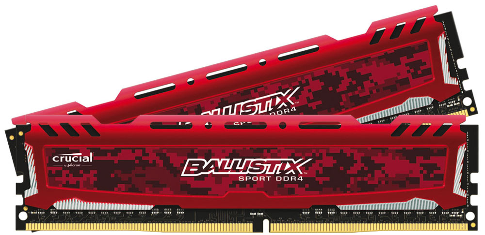 Crucial Ballistix Sport LT DDR4 32GB 2x16GB 2400МГц, Red модуль оперативной памятиBLS2C16G4D240FSE Crucial Ballistix Sport LT DDR4 32GB 2x16GB 2400МГц, Red модуль оперативной памятиBLS2C16G4D240FSEКомплект модулей оперативной памяти Crucial Ballistix Sport типа DDR4 обеспечивает увеличенную рабочую частоту (по сравнению с предыдущем поколением) при сниженном тепловыделении и экономном энергопотреблении. Благодаря низкому напряжению (1,2 В), снижается потребление энергии, что обеспечивает отсутствие нагрева и бесшумную работу ПК. Теплоотвод выполнен из чистого алюминия, что ускоряет рассеяние тепла. Объем памяти 32 ГБ позволит свободно работать со стандартными, офисными и профессиональными ресурсоемкими программами, а также современными требовательными играми. Работа осуществляется при тактовой частоте 2400 МГц и пропускной способности, достигающей до 19200 Мб/с, что гарантирует качественную синхронизацию и быструю передачу данных, а также возможность выполнения множества действий в единицу времени. Параметры тайминга 16-16-16 гарантируют быструю работу системы. Имеется поддержка XMP 2.0 для удобного разгона в автоматическом режиме.