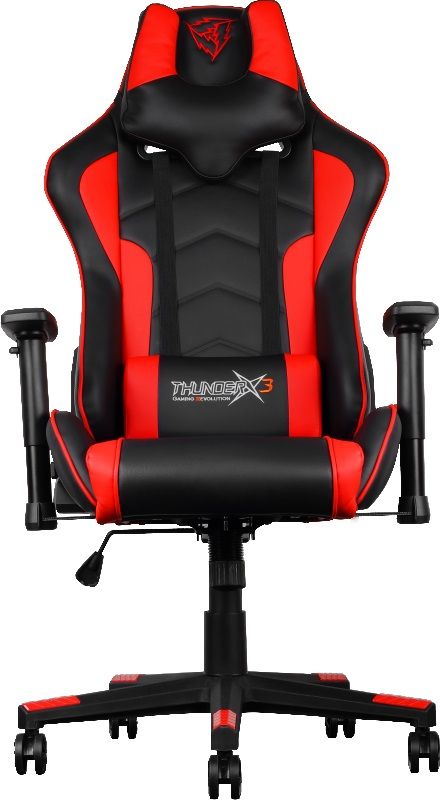 ThunderX3 TGC22, Black Red профессиональное геймерское креслоTX3-TGC22 ThunderX3 TGC22, Black Red профессиональное геймерское креслоTX3-TGC22Прочная металлическая основа. Мягкий кожзам. Тип механизма бабочка. Пневматическая регулировка высоты сиденья. Угол раскачивания 3° - 18°. 60 мм нейлоновые колесики. Регулируемый подголовник. Подушка под шею. Регулирование положение сиденья с фиксацией. Угол наклона спинки 3° - 18°.