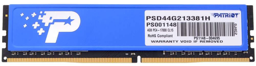 Patriot DDR4 DIMM 4Gb 2133МГц модуль оперативной памяти (PSD44G213381H)PSD44G213381H Patriot DDR4 DIMM 4Gb 2133МГц модуль оперативной памяти (PSD44G213381H)PSD44G213381HНебуферезированная память Patriot DDR4 PSD44G213381H предоставляет качество работы, надежность и производительность - основные требования для современных компьютеров. Этот модуль емкостью 4 ГБ, спроектирован для работы на частоте 2133 МГц PC4-17000 и таймингах CAS 15 для лучшего отклика системы при использовании необходимых приложений. Модули памяти Patriot изготовлены из материалов высочайшего качества и протестированы вручную. Patriot заверяет, что каждый модуль памяти соответствует и превышает стандарты отрасли: апгрейд безо всяких замешательств.