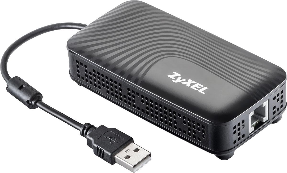Zyxel Keenetic Plus DSL USB-модем для подключения интернет-центровKEENETIC PLUS DSL Zyxel Keenetic Plus DSL USB-модем для подключения интернет-центровKEENETIC PLUS DSLUSB-модуль Zyxel Keenetic Plus DSL дополняет ваш основной интернет-центр серии Keenetic функциями современного DSL-модема. Модуль подключается к интернет-центру по USB, управляется его операционной системой и не требует отдельного блока питания. Модем позволяет выходить в Интернет по технологии ADSL2+ на скорости до 24 Мбит/с или по VDSL2 на скорости до 100 Мбит/с. DSL-подключение можно использовать как основное или как резервное, включающееся автоматически при проблемах на основном канале доступа в Интернет. Кроме подключения к Интернету, Zyxel Keenetic Plus DSL позволяет соединить друг с другом два интернет- центра серии Keenetic по медной паре длиной до 1,5 км на скорости до 100 Мбит/с используя технологию VDSL2. Для этого необходимо настроить один модем в режиме сервера, а второй в режиме клиента. Этот сценарий часто применяется для организации высокоскоростной связи на расстояниях, превышающих возможности технологии Ethernet....