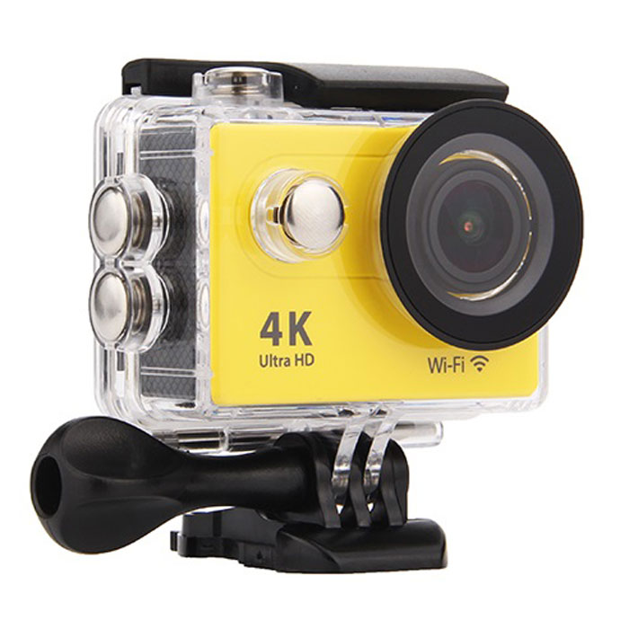 Eken H9R, Yellow экшн-камераH9R YELLOW Eken H9R, Yellow экшн-камераH9R YELLOWЭкшн-камера Eken H9R Ultra HD позволяет записывать видео с разрешением 4К и очень плавным изображением до 30 кадров в секунду. Камера оснащена 2 TFT LCD экраном. Эта модель сделана для любителей спорта на улице, подводного плавания, скейтбординга, скай-дайвинга, скалолазания, бега или охоты. Снимайте с руки, на велосипеде, в машине и где угодно. По сравнению с предыдущими версиями, в Eken H9R Ultra HD вы найдете уменьшенные размеры корпуса, увеличенный до 2-х дюймов экран, невероятную оптику и фантастическое разрешение изображения при съемке 30 кадров в секунду! Управляйте вашей H9R на своем смартфоне или планшете. Приложение Ez iCam App позволяет работать с браузером и наблюдать все то, что видит ваша камера. В комплекте с камерой идет пульт ДУ работающий на частоте 2,4 ГГц. Он позволяет начинать и заканчивать съемку удаленно.