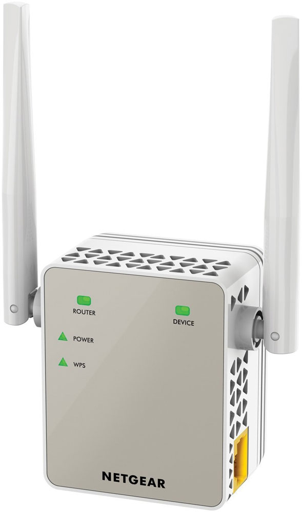 Netgear EX6120-100PES повторитель беспроводного сигналаEX6120-100PES Netgear EX6120-100PES повторитель беспроводного сигналаEX6120-100PESПовторитель беспроводного сигнала Netgear EX6120-100PES увеличит зону покрытия вашей существующей WiFi сети, обеспечив двухдиапазонный WiFi сигнал на скорости до 1200 Мбит/с. Устройство работает со всеми стандартными WiFi роутерами и идеально подходит для передачи потокового HD-видео и он-лайн игр. Этот усилитель очень компактный и подключается к настенной розетке. Обеспечьте стабильное подключение ваших мобильных устройств в любом уголке дома. Режим усилителя для расширения существующей WiFi сети. Режим точки доступа для создания новой зоны WiFi АС стандарта. Используйте 2 частотных диапазона, чтобы добиться суперскоростного соединения. Идеальное решение для потокового видео и онлайн игр. Подключайте к своей WiFi-сети проводные устройства, такие как игровая приставка, телевизор или медиаплеер. Компактный и незаметный усилитель Netgear EX6120-100PES, подключающийся к настенной розетке, легко впишется в домашнюю обстановку.