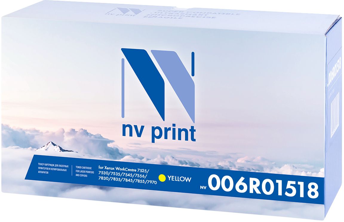 NV Print 006R01518Y, Yellow картридж для Xerox WorkCentre 7525/7530/7535/7545/7556/7830/7835/7845/7855/7970NV-006R01518Y NV Print 006R01518Y, Yellow картридж для Xerox WorkCentre 7525/7530/7535/7545/7556/7830/7835/7845/7855/7970NV-006R01518YКартридж NVP лазерный совместимый Xerox, производитель NV Print, модель NV-006R01518 Yellow для Xerox WorkCentre 7525/7530/7535/7545/7556/7830/7835/7845/7855/7970, ресурс 15000 копий.