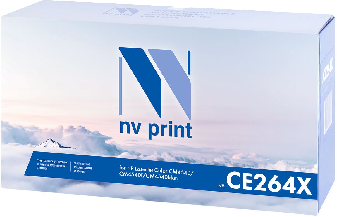 NV Print CE264X, Black картридж для HP LaserJet Color CM4540/CM4540f/CM4540NV-CE264XBk NV Print CE264X, Black картридж для HP LaserJet Color CM4540/CM4540f/CM4540NV-CE264XBkКартридж лазерный совместимый HP, производитель NV Print, модель NV-CE264X Black для НР LaserJet Color CM4540/CM4540f/CM4540fskm, ресурс 17000 копий.