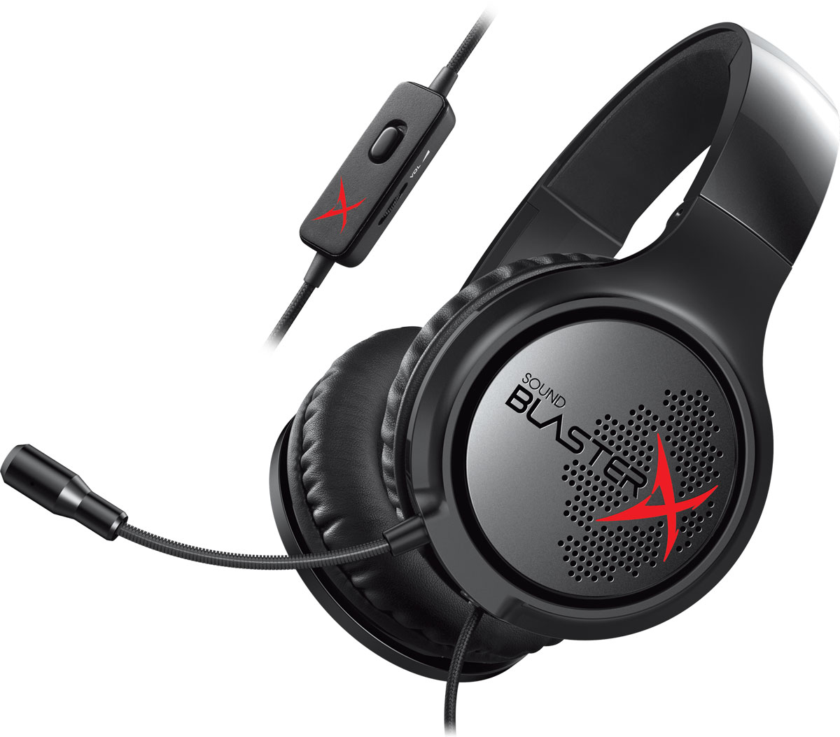 Creative Sound BlasterX H3, Black наушники70GH034000000 Creative Sound BlasterX H3, Black наушники70GH034000000Гарнитура Creative Sound BlasterX H3 создана для обеспечения портативности и комфорта. Легкая и комфортная портативная аналоговая игровая гарнитура. Просто сложите гарнитуру и отправьтесь покорять вершины киберспорта. Гарнитура Sound BlasterX H3 рассчитана на самые жесткие условиям эксплуатации. Она выполнена из прочной противоударной пластиковой конструкции, которая достаточно жесткая, чтобы выдерживать удары и толчки во время путешествий. Сложите чашки наушников, чтобы гарнитура занимала минимум места в вашем рюкзаке, в который надо еще вместить клавиатуру, мышь и коврик. Амбушюры гарнитуры Creative Sound BlasterX H3 из стильной искусственной кожи, помогут вам сосредоточиться на игровом процессе на протяжении всего дня и не отвлекаться ни на какие мелочи. И не важно, носите вы очки или нет - теперь вы можете окунуться в игровой процесс на много часов без намека на усталость. Гарнитура Sound BlasterX H3 оснащена чувствительными...